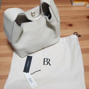 Banana Republic Leather Bag Winter White